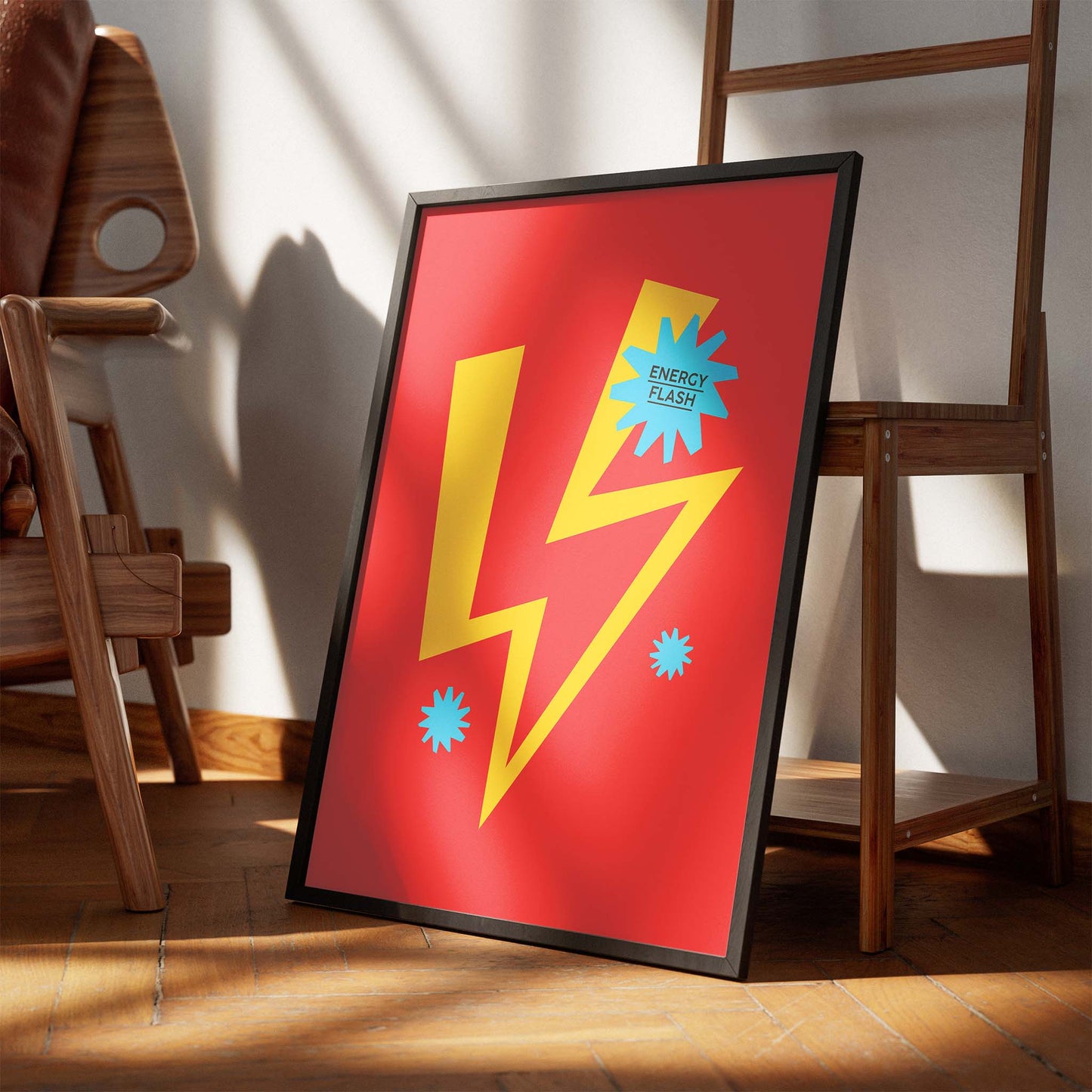 Red Techno Poster, Energy Flash Joey Beltram 90s House Music Art Print Gift