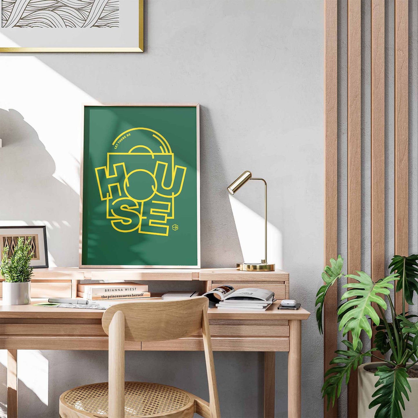 Let There Be House Music Poster Green