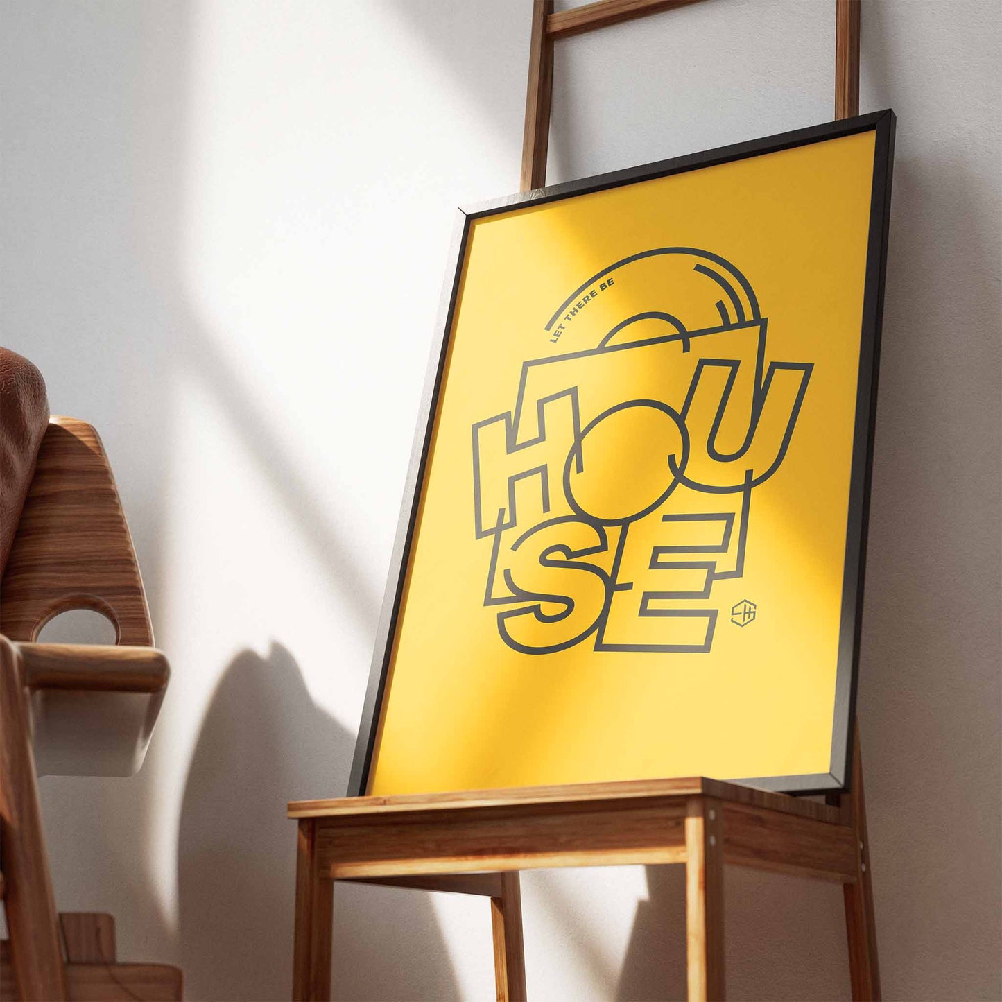 Let There Be House Music Poster Yellow