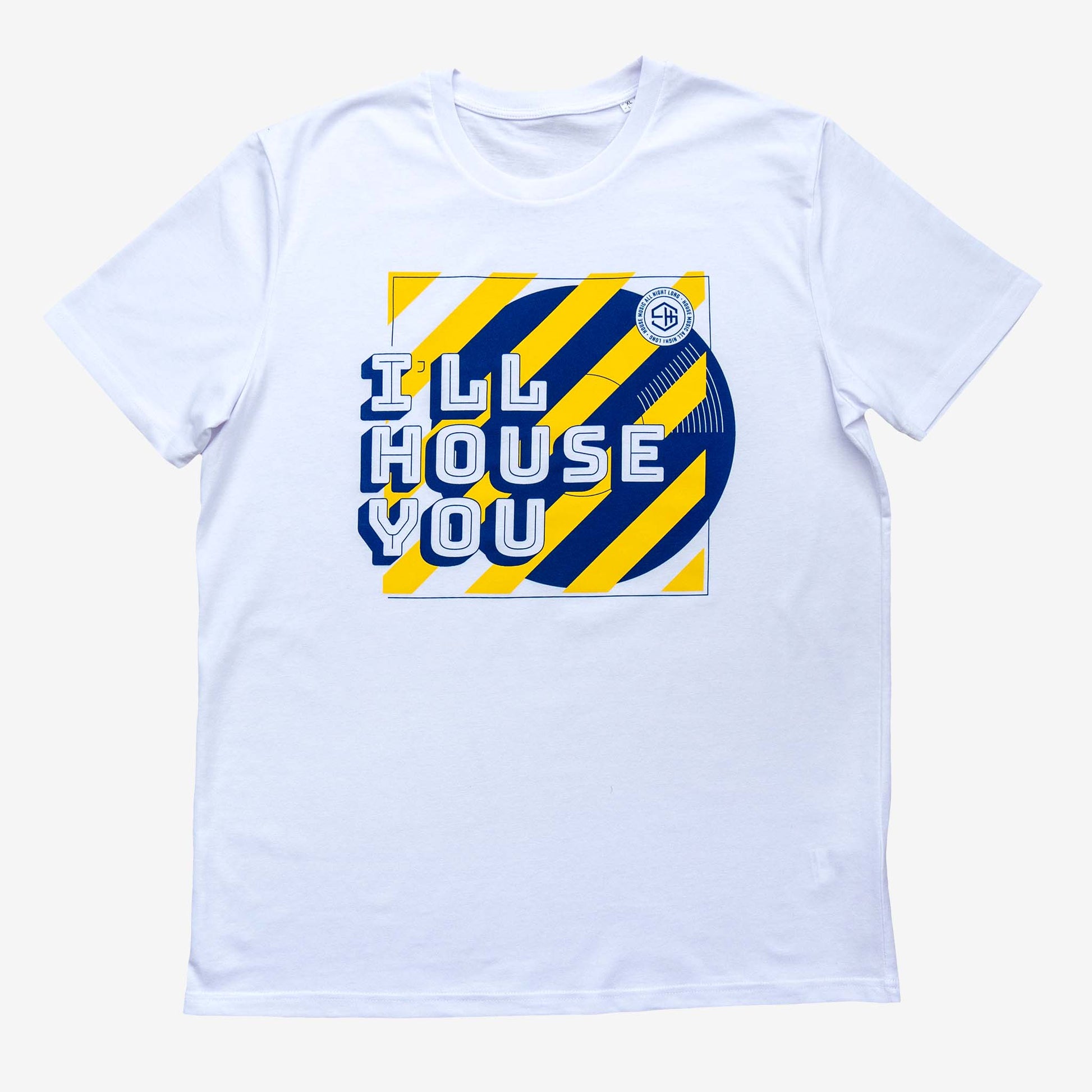 I'll House You T-shirt, 90s dance music graphic screen printed tee white