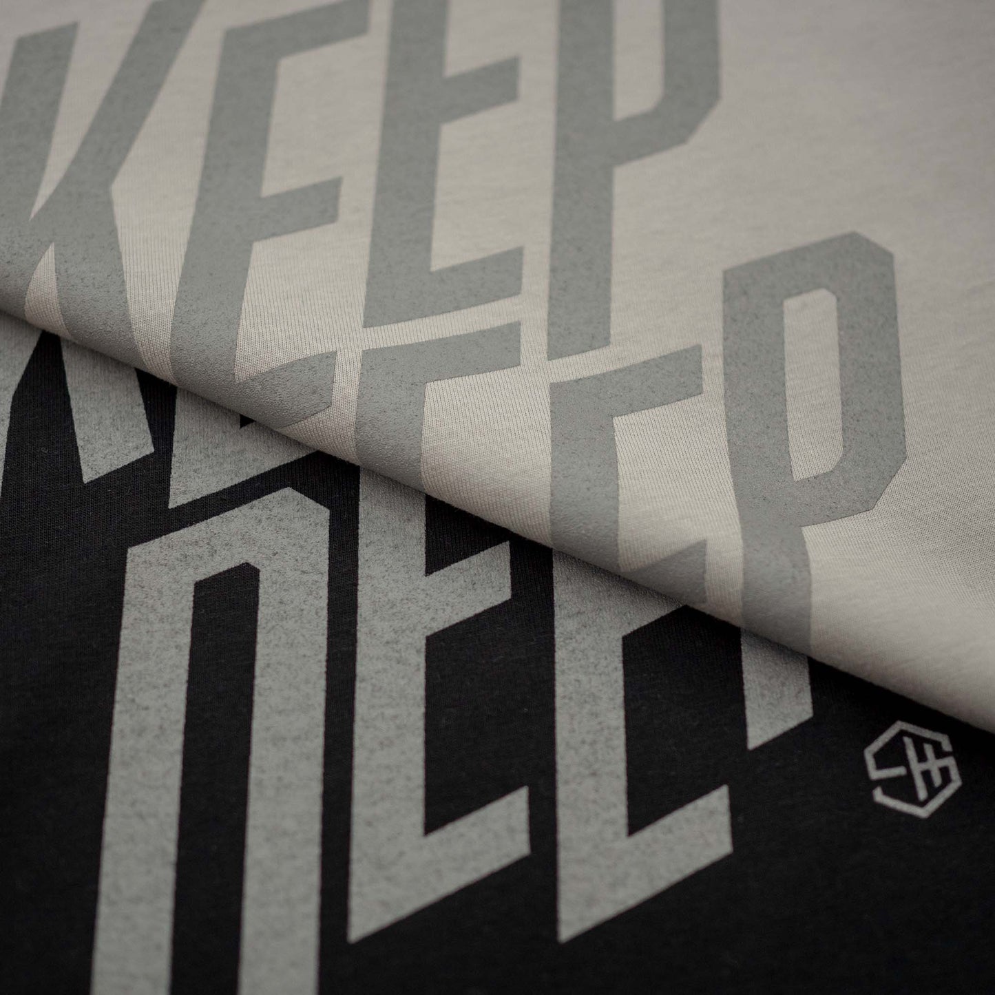 Keep Deep House Music T-Shirt Grey and Black details with Silver Grey graphics