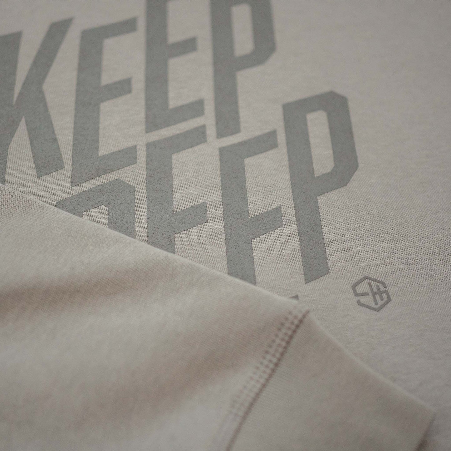 Keep Deep Opal Grey Sweatshirt Silver Grey Graphic Type Detail