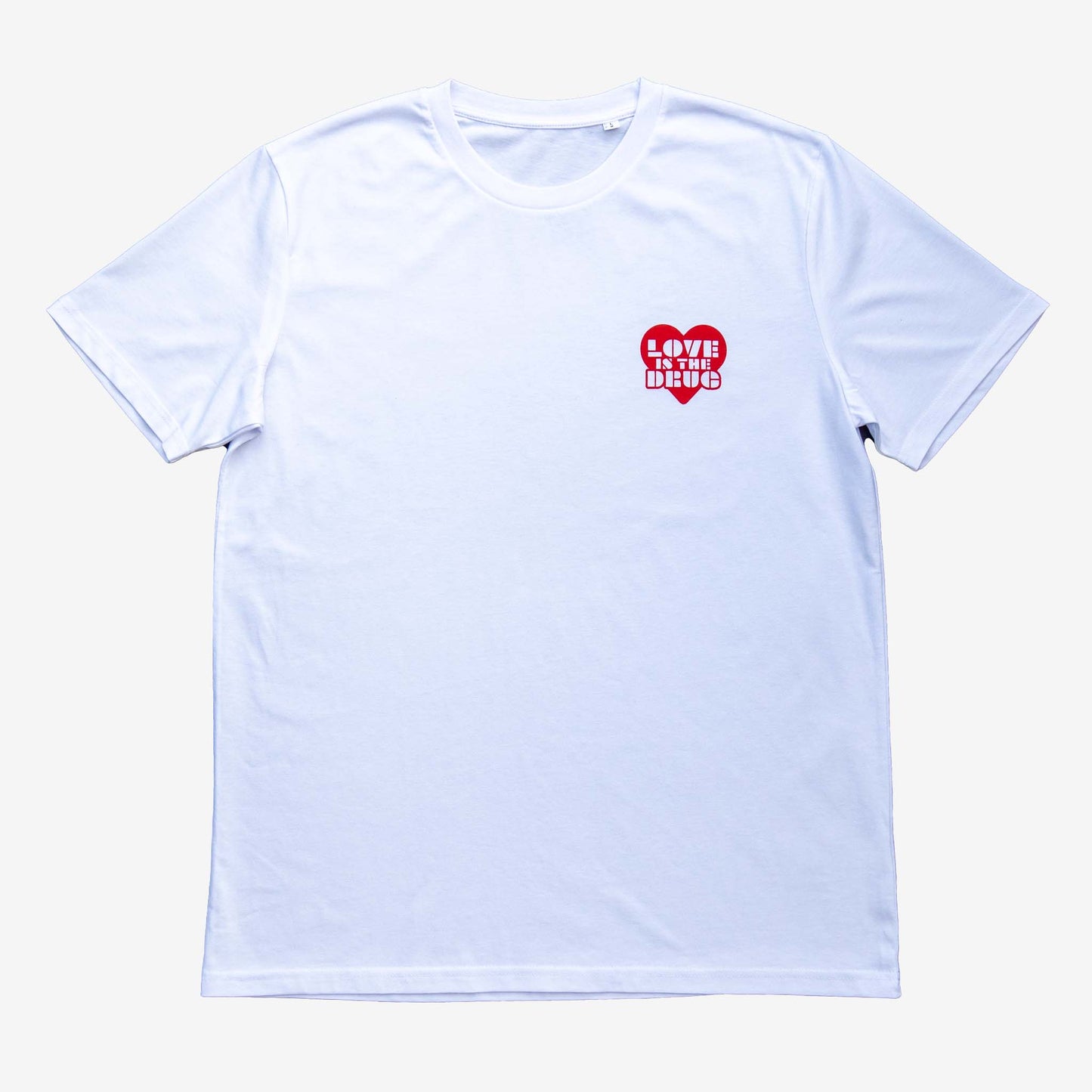 Love is the drug t-shirt, Roxy Music, Bryan Ferry, white