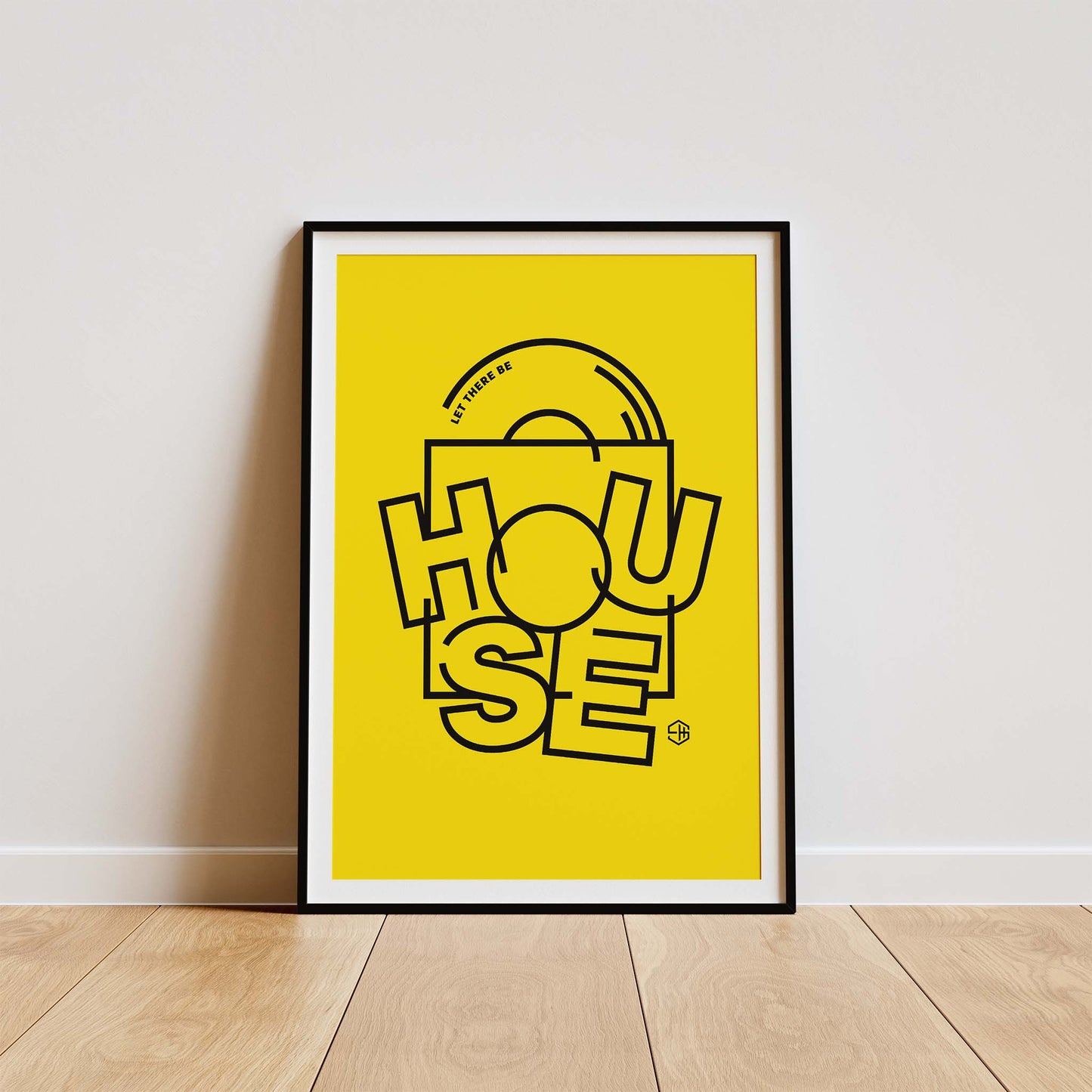 Let There Be House Music Print Yellow Home