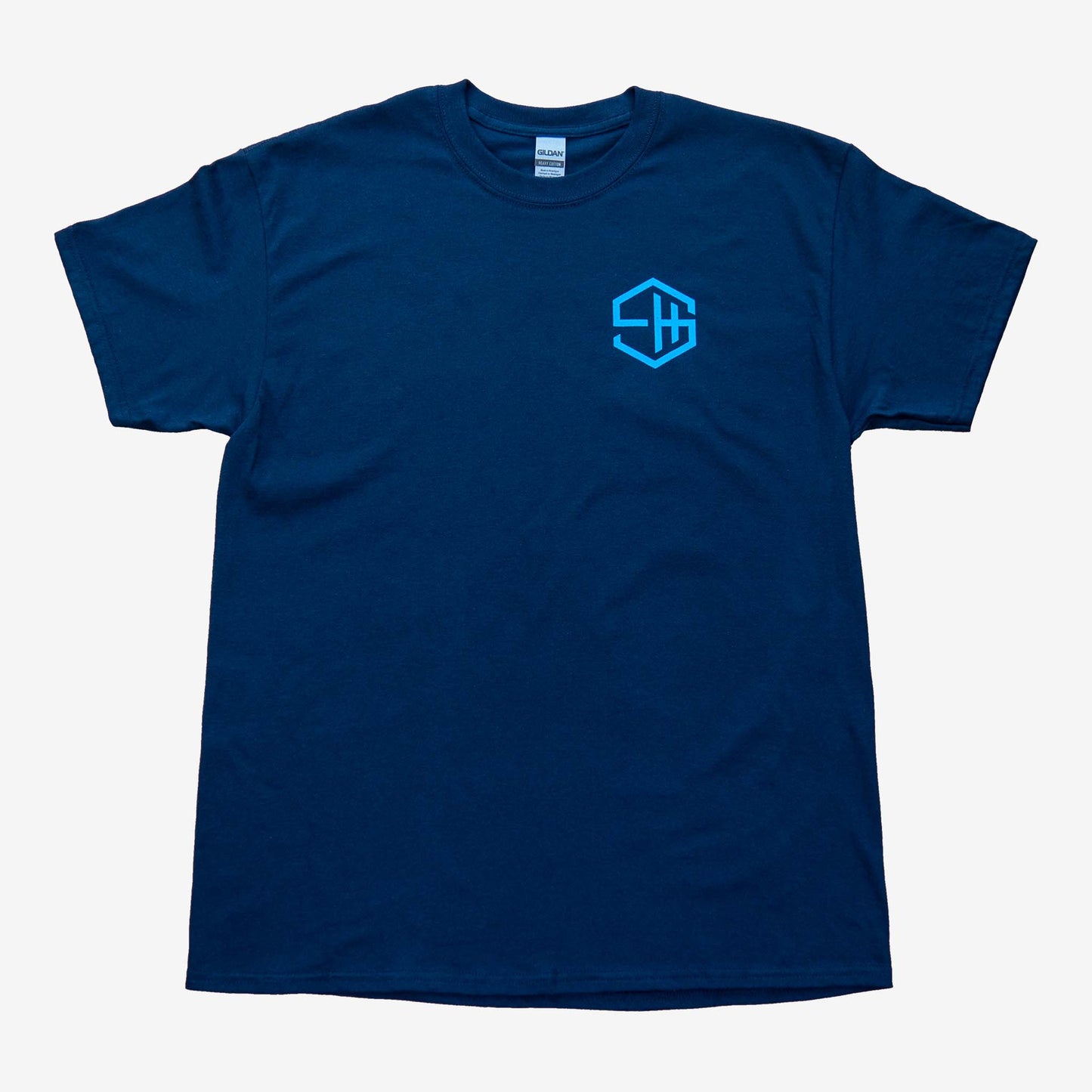Let there be house music t-shirt navy front print
