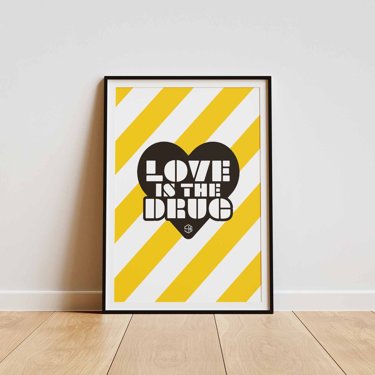 Love is the Drug Poster, Bryan Ferry, Roxy Music Print Black Heart Design