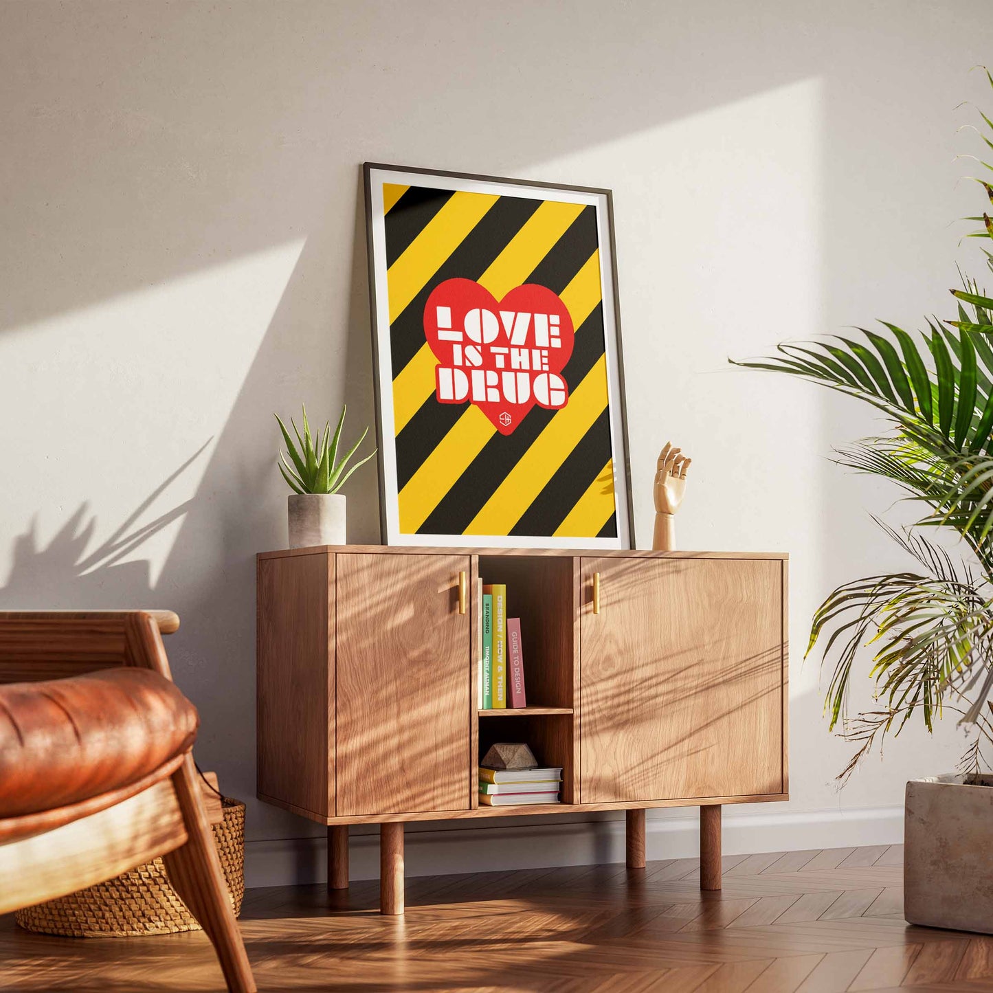Love is the Drug Red Heart Graphic Print