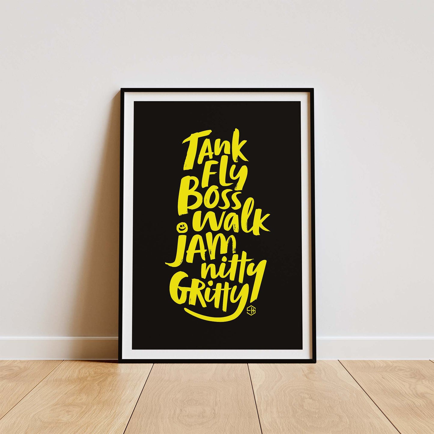 Dance Music Print, Tank Fly Boss Walk Jam Nitty Gritty, Dub Be Good To Me, Beats International Music Poster Black