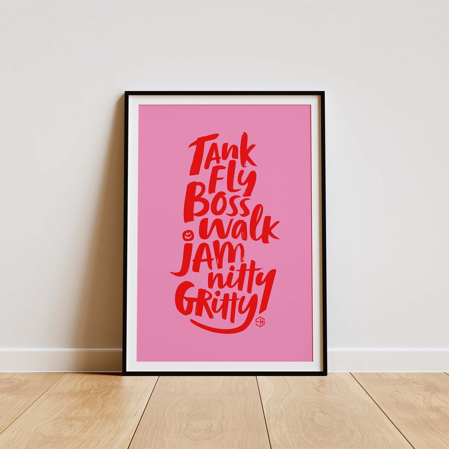 Dance Music Print, Tank Fly Boss Walk Jam Nitty Gritty, Dub Be Good To Me, Beats International Music Poster Pink