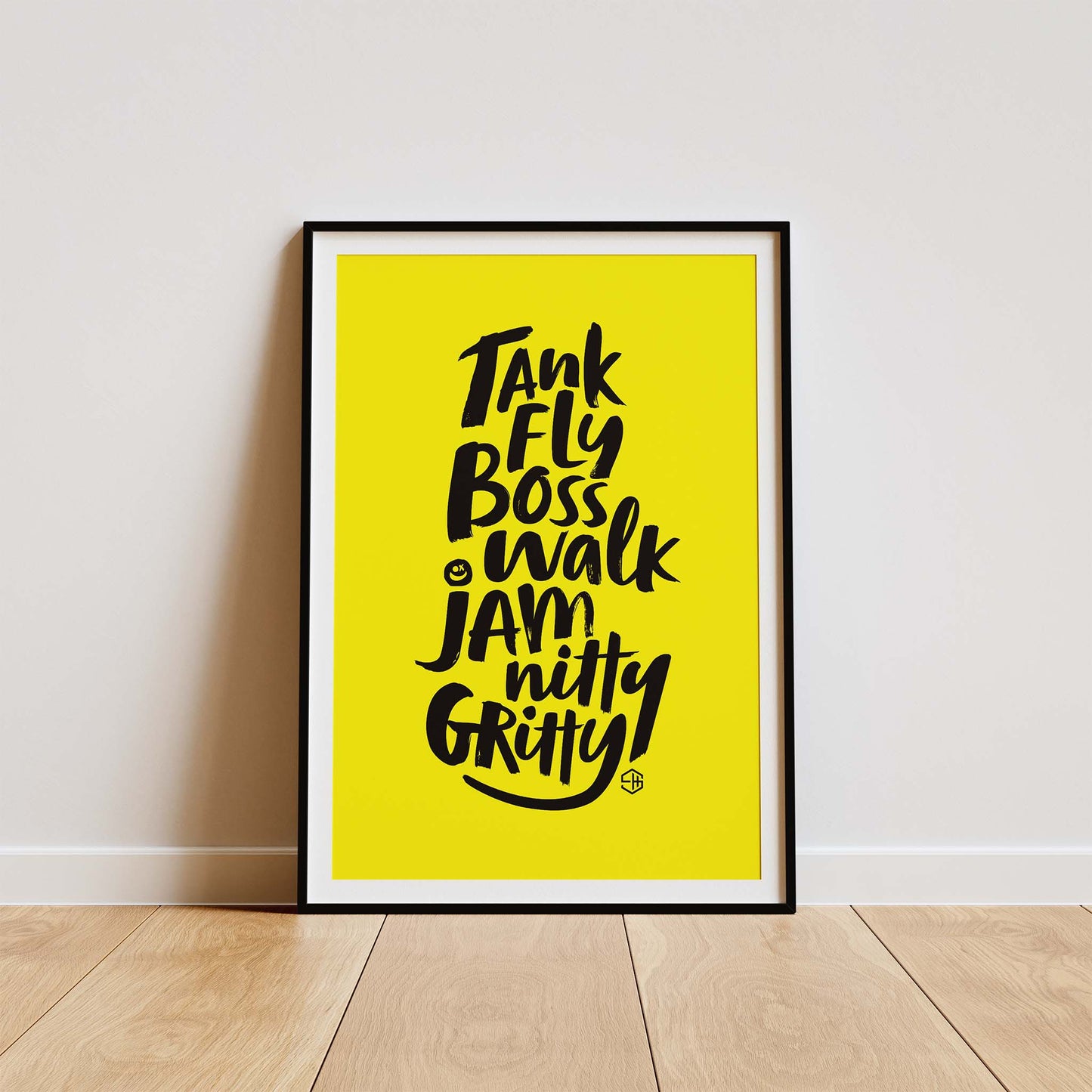 Dance Music Print, Tank Fly Boss Walk Jam Nitty Gritty, Dub Be Good To Me, Beats International Music Poster Yellow