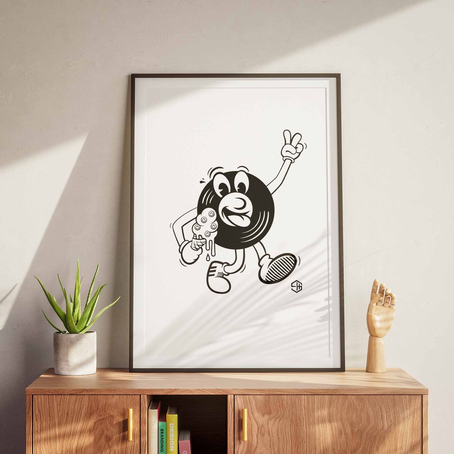 House Music Print, Record Collectors Poster White