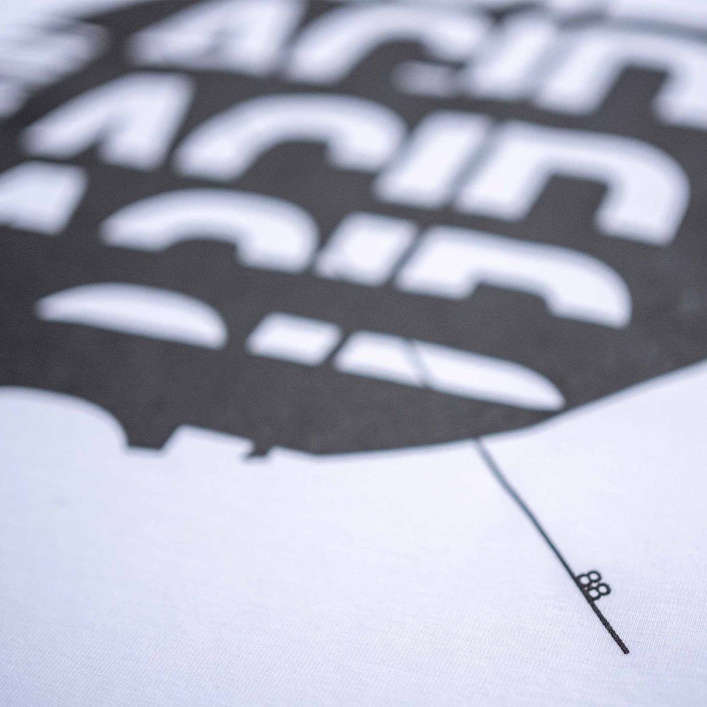 Acid house music type T-shirt detail