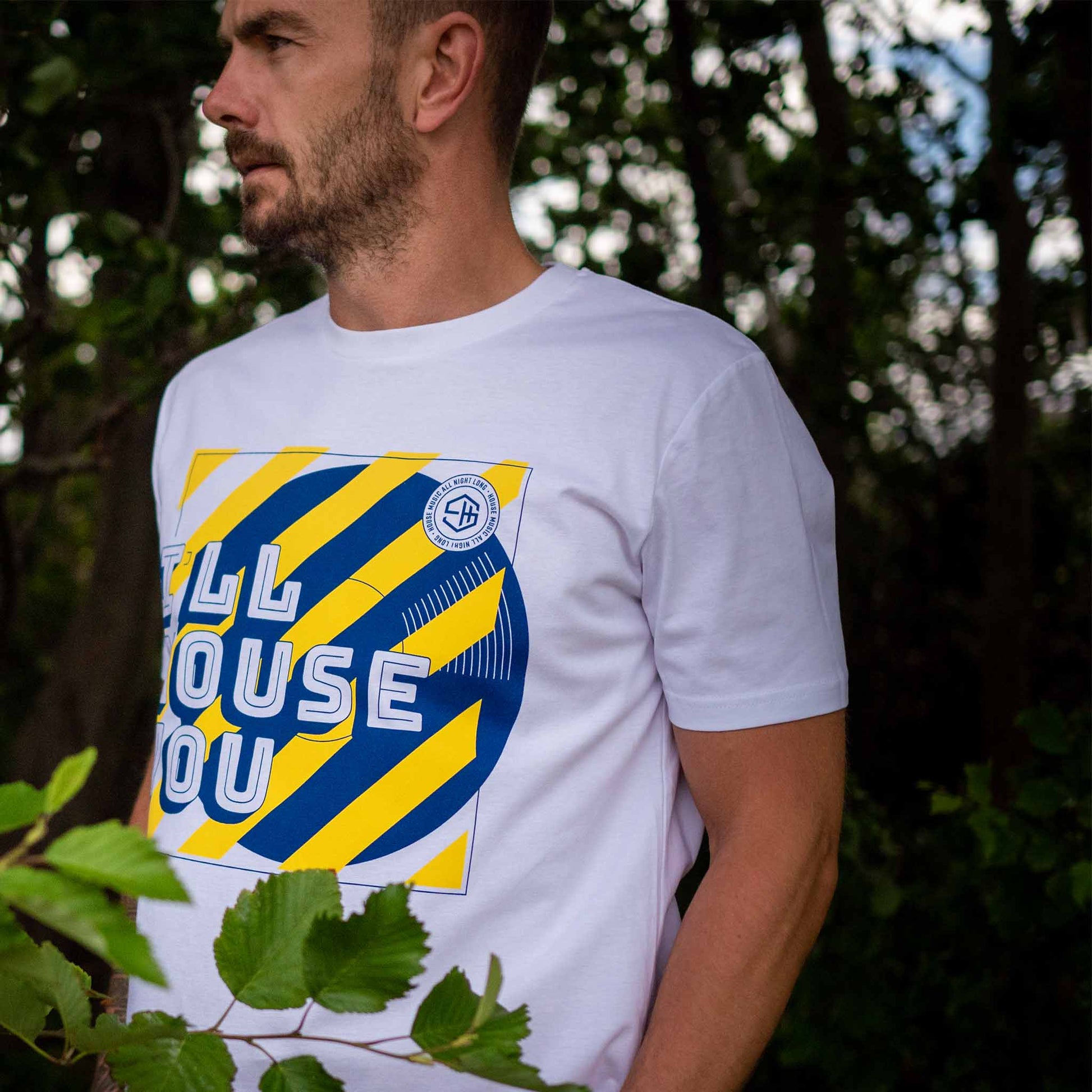 I'll House You T-shirt, 90s dance music graphic screen printed tee white mens