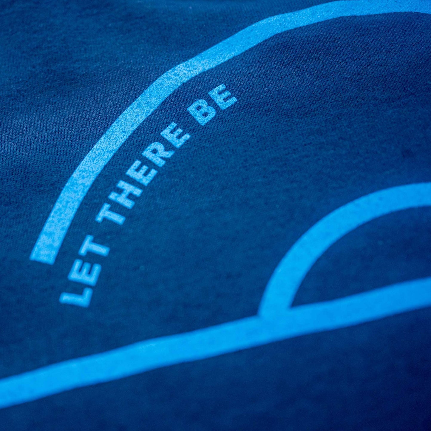 Let there be house music t-shirt graphic detail on navy design