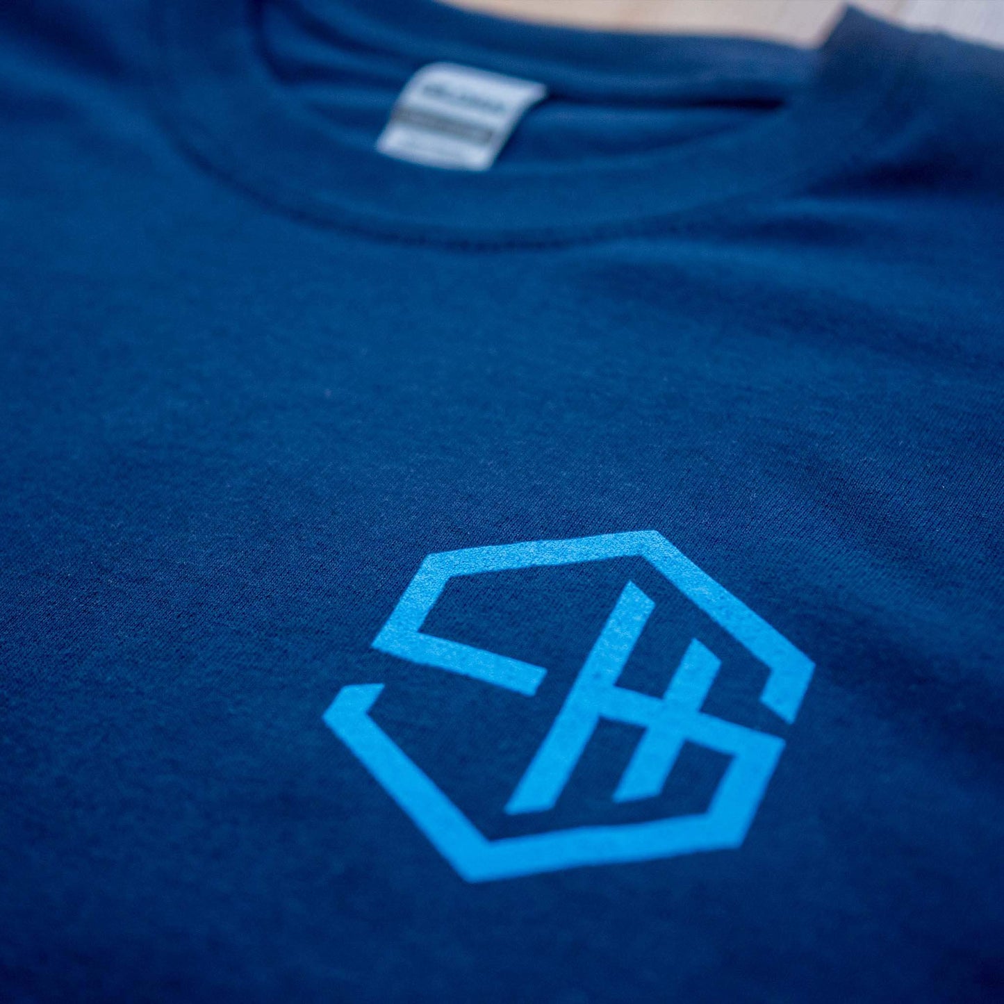 Let there be house music t-shirt subhustle graphic detail on navy design