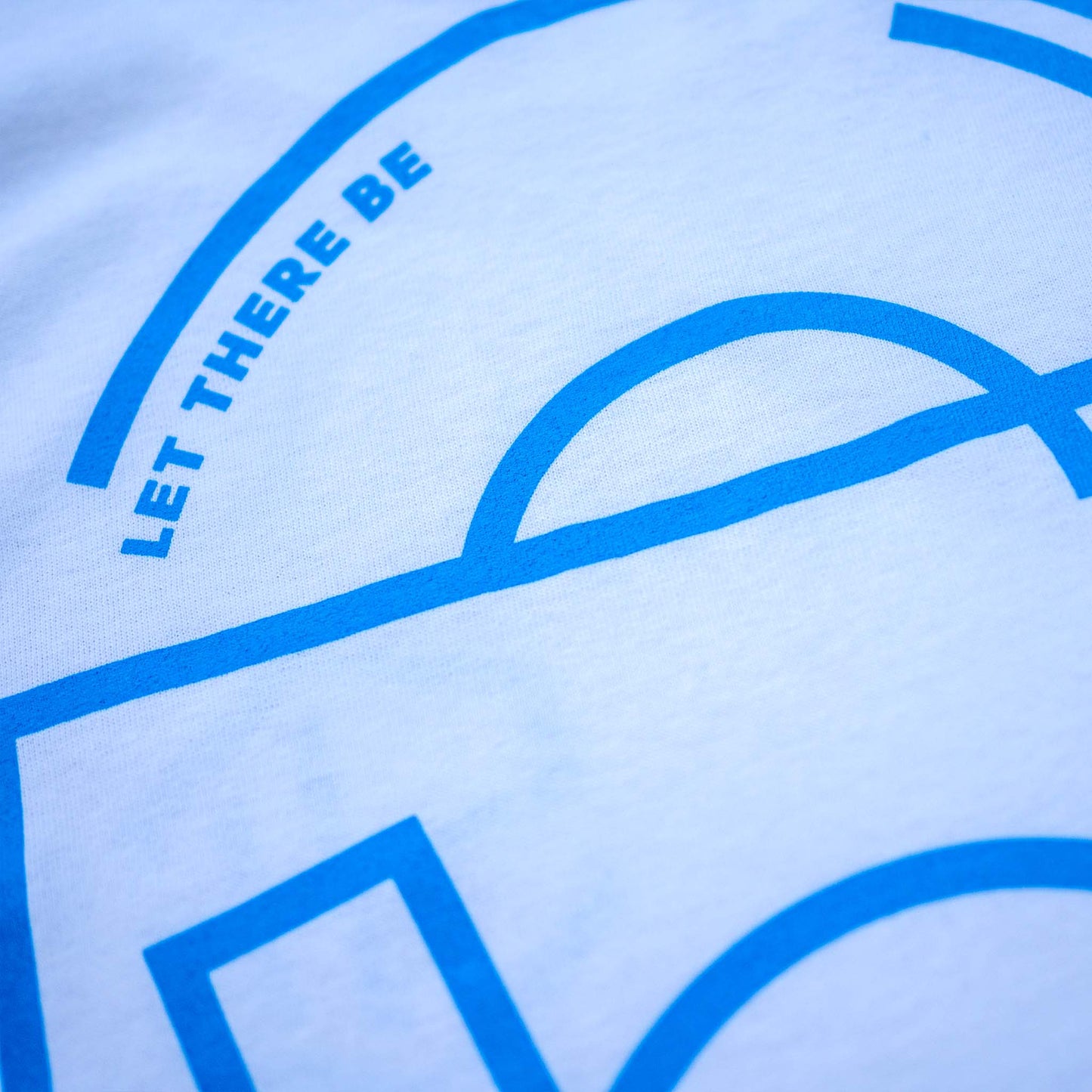 Let there be house music t-shirt graphic detail on white tee design