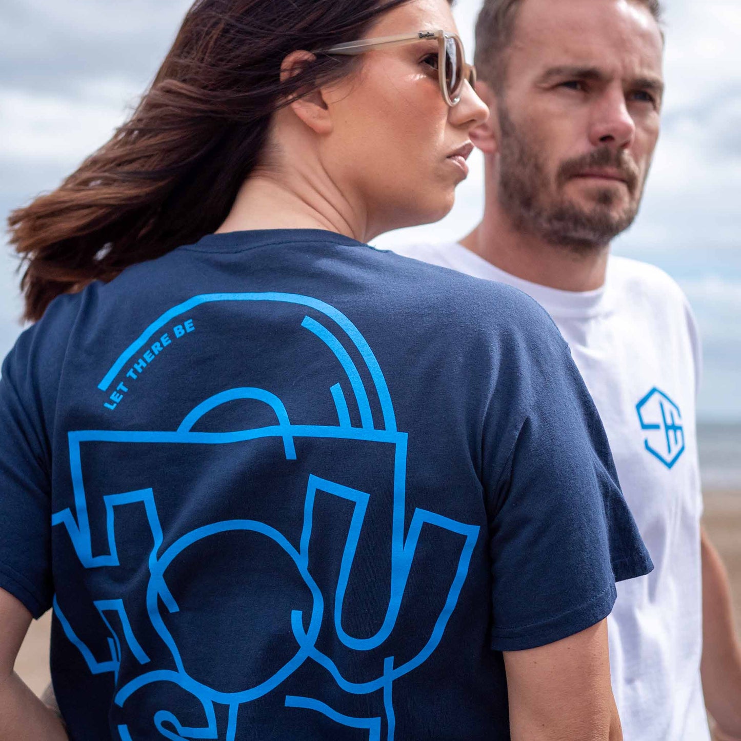 Let there be house music t-shirt unisex navy and white