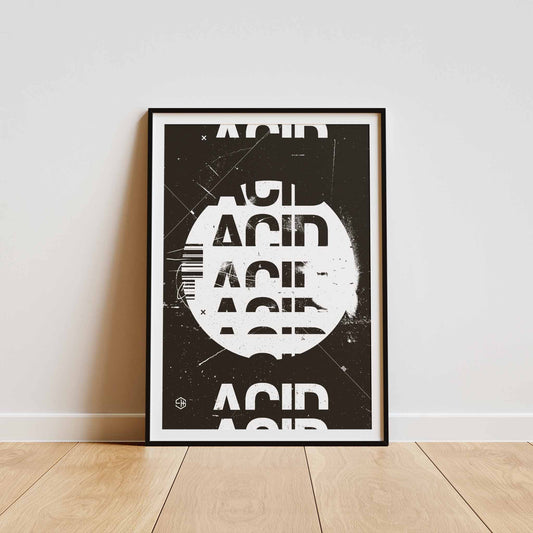 Acid House Lovers Poster Black