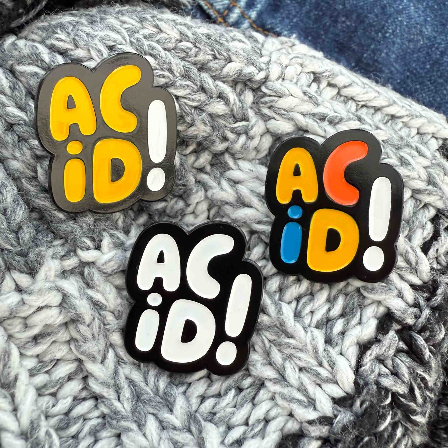 Acid House Pin Badge Type Design