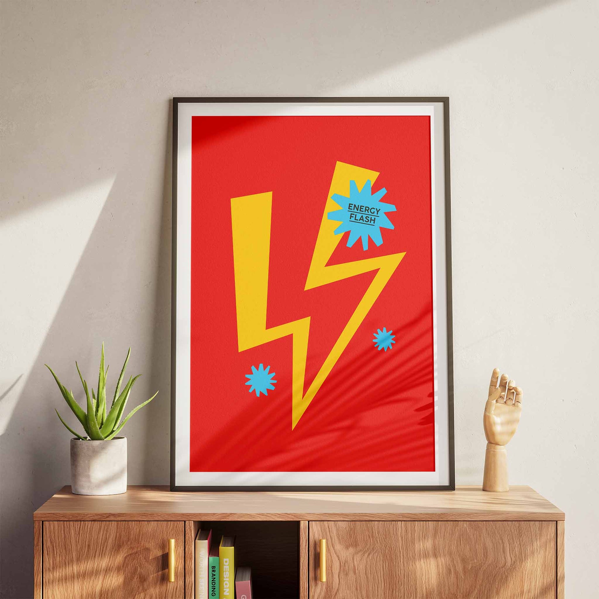 Red Techno Print, Energy Flash Joey Beltram 90s Graphic Art Poster Gift