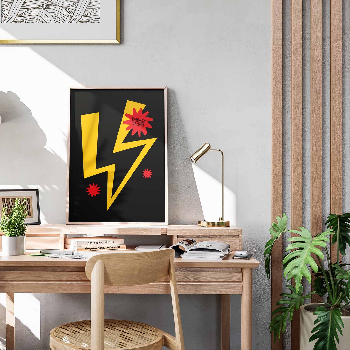 Energy Flash Minimal Graphic Print