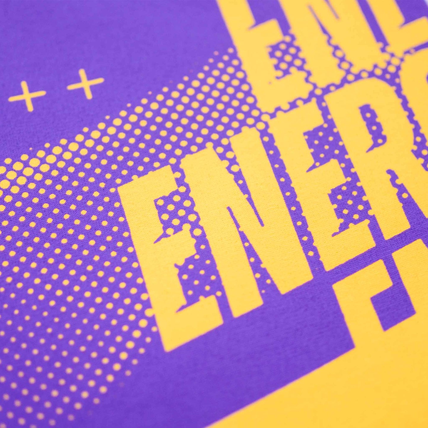 Energy Graphic T-shirt Detail of screen print 