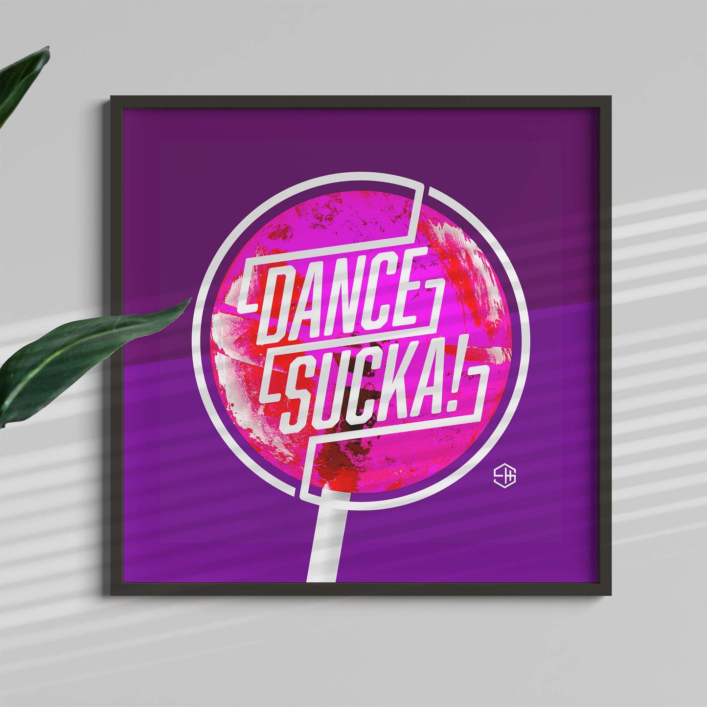 House Music Poster Dance Sucka Purple Wall Art Square