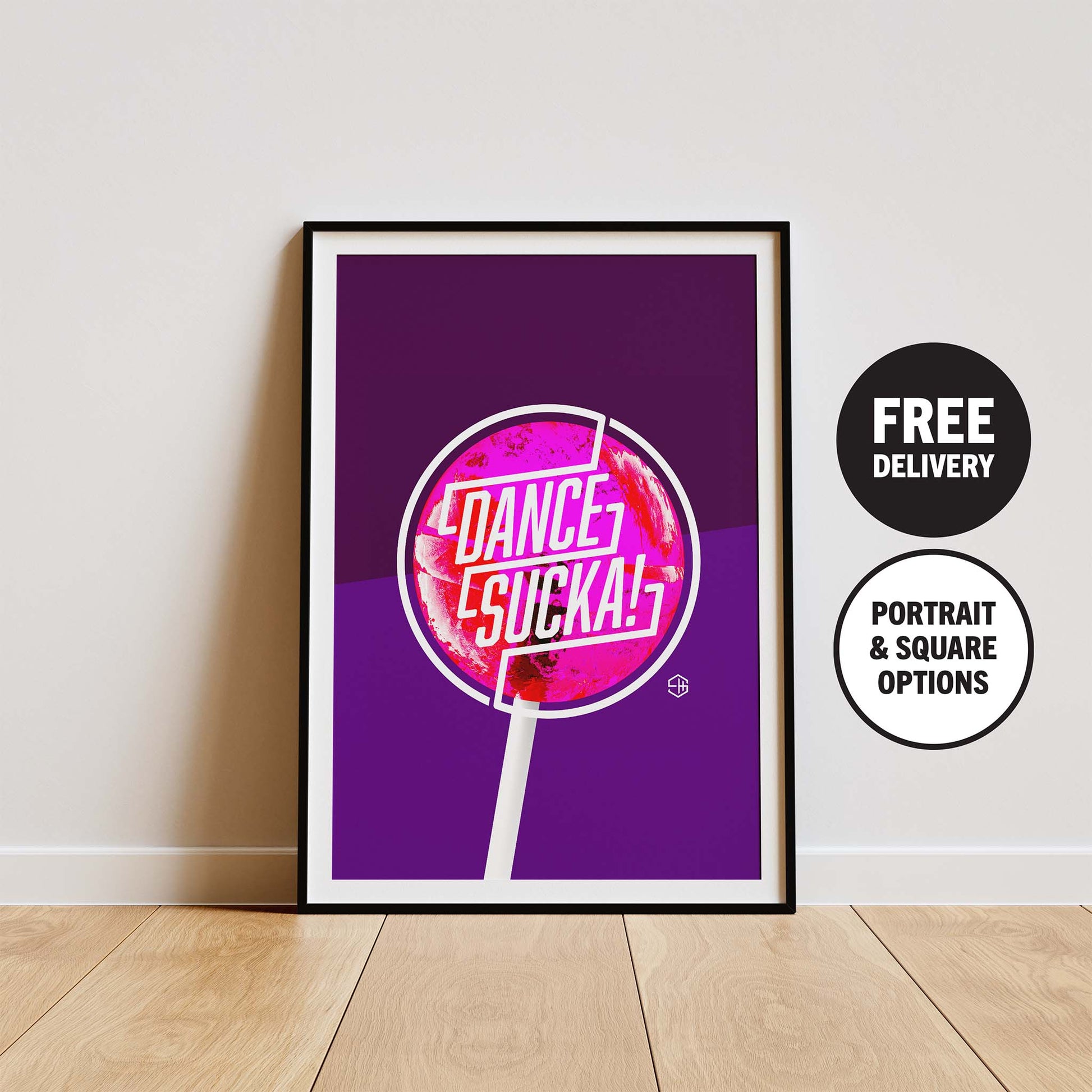 House Music Poster Dance Sucka Purple Wall Art