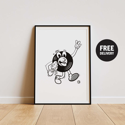 House Music Poster Vinyl Record Lovers Wall Art Print