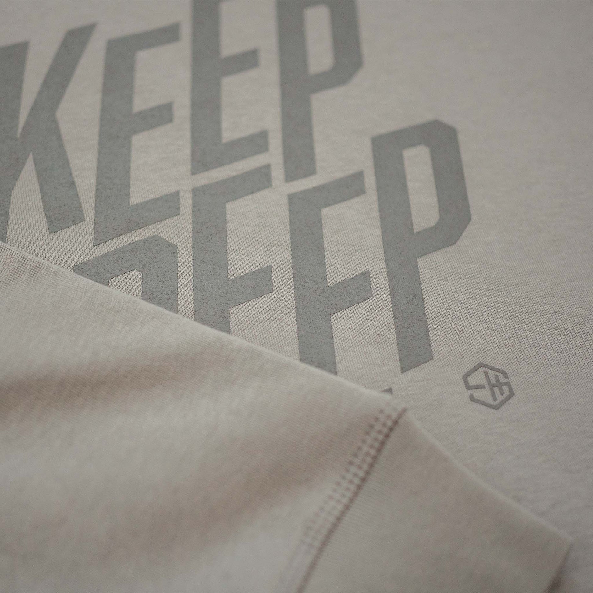  Keep Deep Opal Grey Sweatshirt Silver Grey Graphic Type Detail