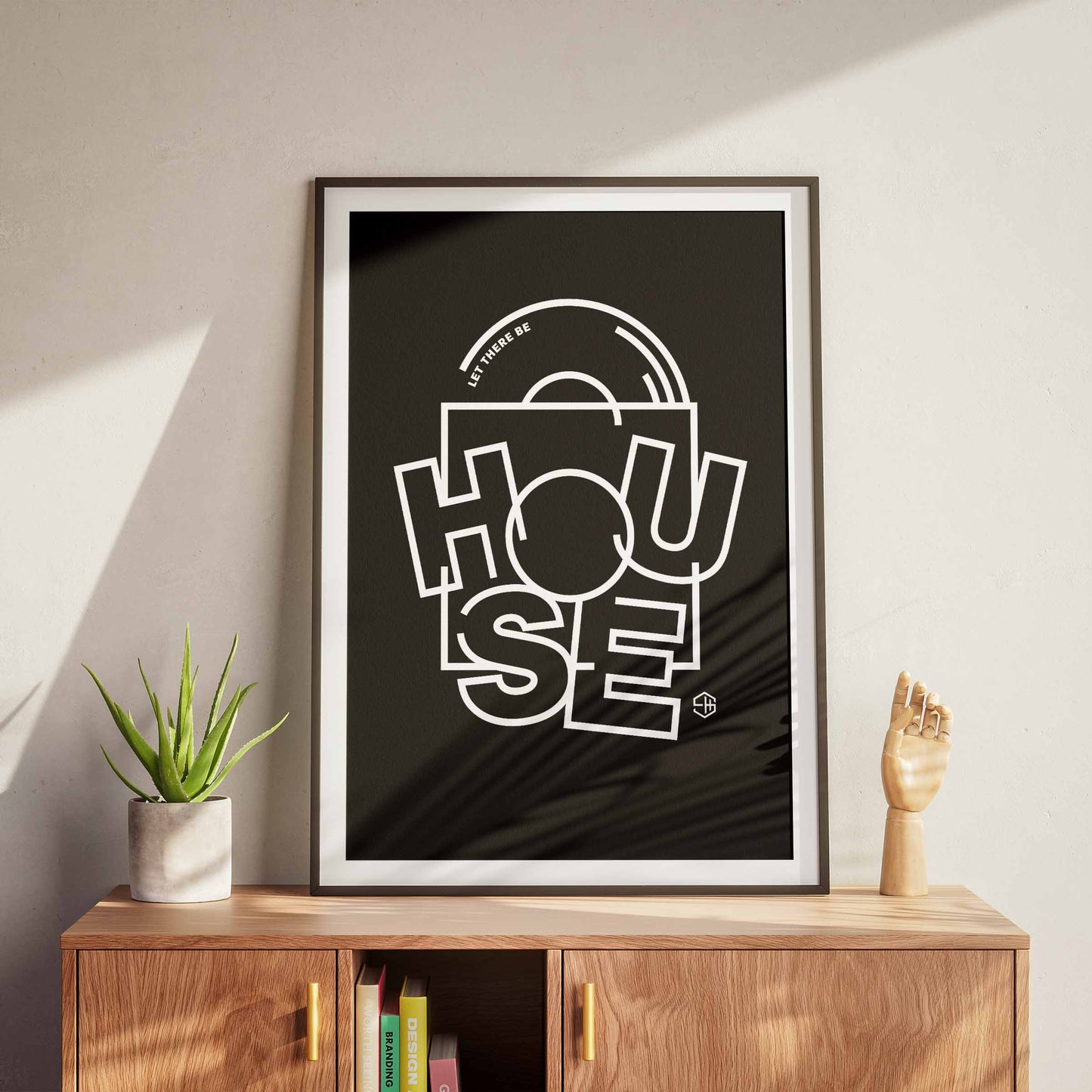 Let There Be House Wall Art Black