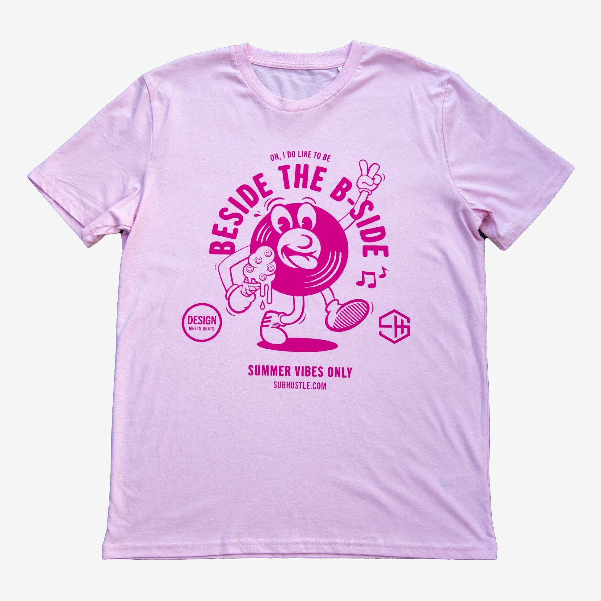 Summer Vibes House Music Tshirt Pink