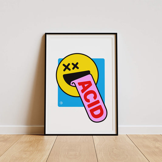 Acid house smiley poster