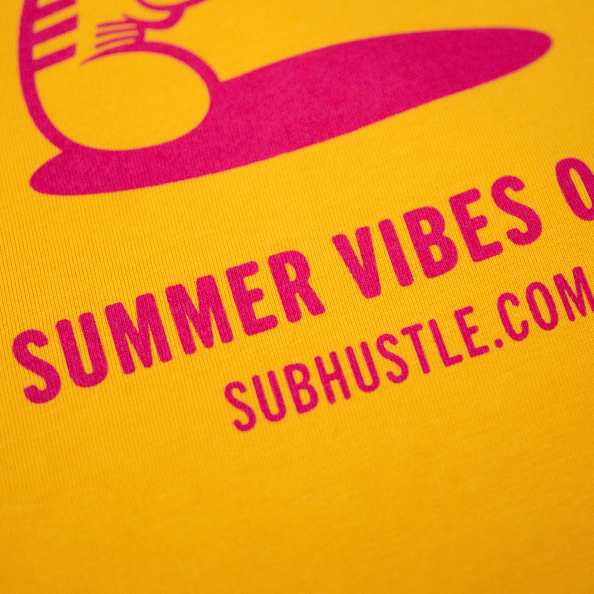 Summer vibes only subhustle yellow t-shirt detail